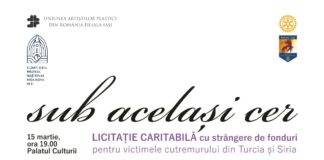 „Sub același cer”. Licitație de artă în sprijinul victimelor cutremurelor din Turcia și Siria