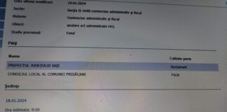 Am avut dreptate! Zi neagră la Primăria Prisăcani și la Prefectură în urma pronunțării instanței de judecată