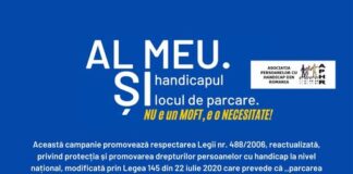 Campania „AL MEU. Și handicapul, Și locul de parcare”