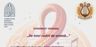 Eveniment omagial Mihai Eminescu la Muzeul Memorial „Mihail Kogălniceanu”
