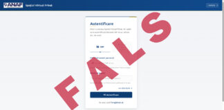 Atenționare privind un site fals care imită identitatea ANAF