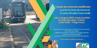 Atenție, călători! Tramvaiele NU vor mai circula prin zona Cuza Vodă – Târgu Cucu