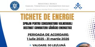 Mai sunt doar 12 zile pentru a solicita tichetul de energie în valoare de 50 de lei pentru facturile din iulie și august 2025