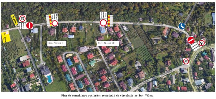 Restrictii circulatie strada Valeni